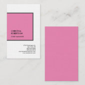 Linnen Vrouwelijk Roze Grijs Wit Modern Profession Visitekaartje (Voorkant / Achterkant)
