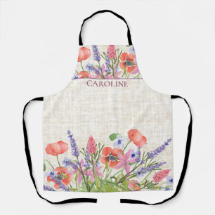 Linnen Waterverf - Aangepast verjaardagscadeau voo Schort