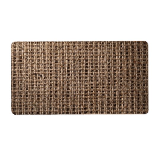 Linnen zak achtergrond,  stijl 2 etiket (Voorkant)