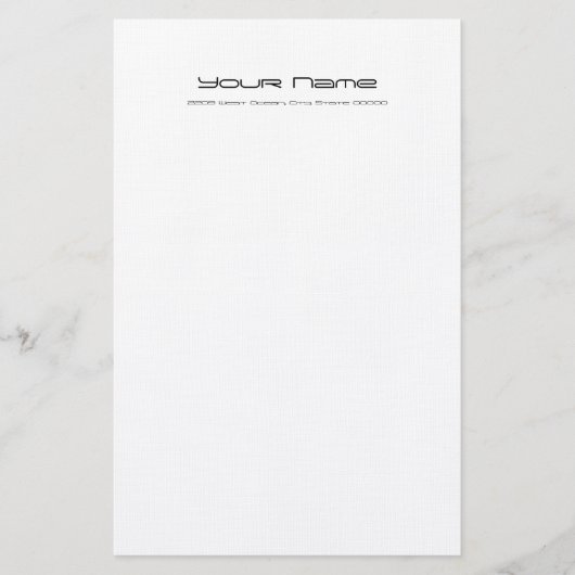 Linnenpapier/witte kleur briefpapier (Voorkant)