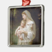 L'Innocence Moeder Maria en Jezus Custom Text Jaar Metalen Ornament (Links)