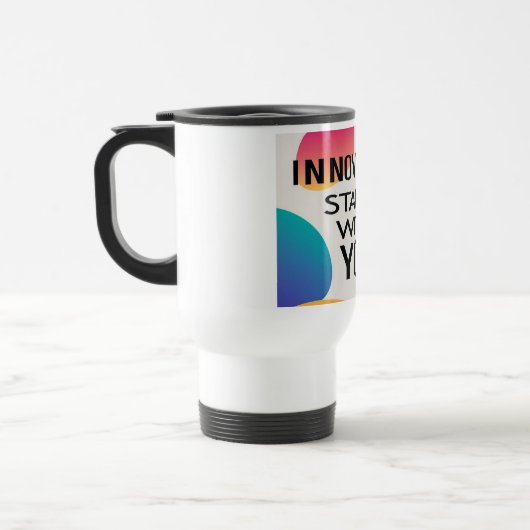L'innovation commence avec vous voyage mug (Gauche)