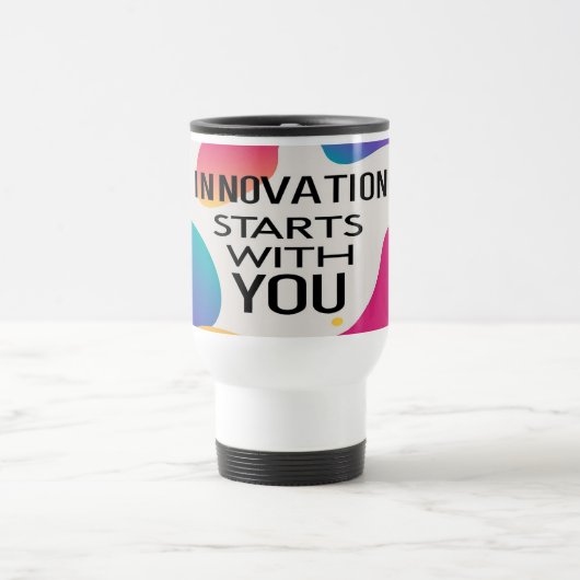 L'innovation commence avec vous voyage mug (Centre)