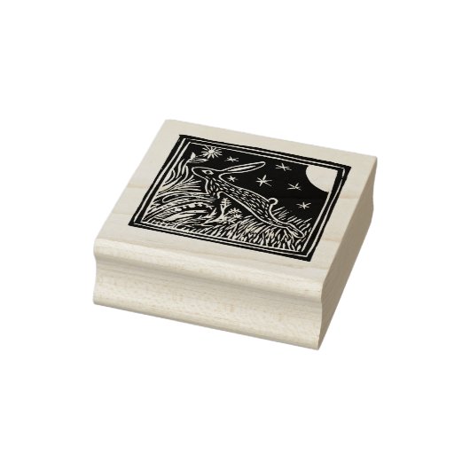 Lino gesneden haas stempel (Stempel)