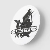 Linotype wandklok ronde klok (Hoek)