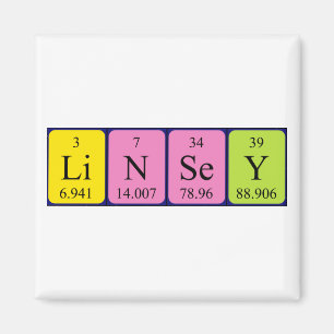 Linsey periodiek table name magnet magneet