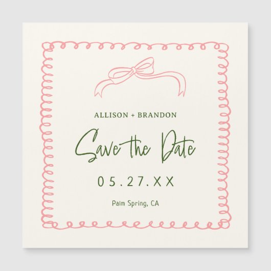 lint Bewaar de datum Trouwmagneten (Voorkant)