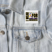 Lint bladerkanker vierkante button 5,1 cm (In situ)