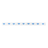 Lint, blauw hart op wit. lint (Voorkant)