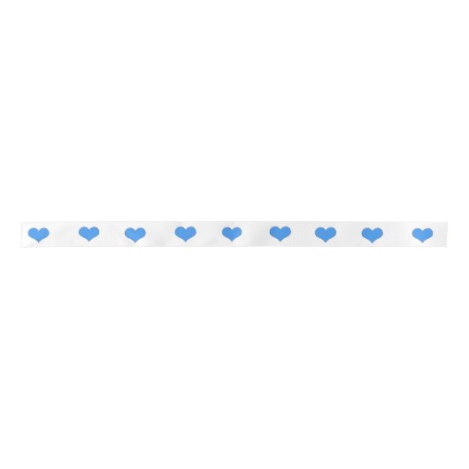 Lint, blauw hart op wit. lint (Voorkant)