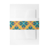 Lint Bloemmotief Uitnodigingen Wikkel (Voorkant Voorbeeld)