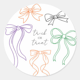 Lint Coquette Strik Halloween Ronde Sticker