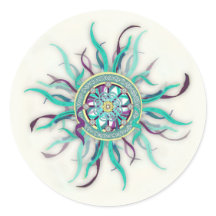 Lint Dharma Wheel Mandala Sticker