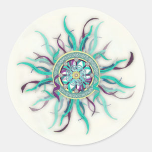 Lint Dharma Wheel Mandala Sticker