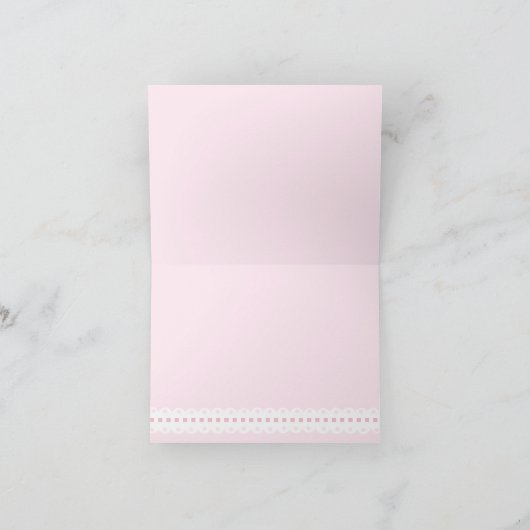 Lint en boog-Baby shower-dank u Bedankkaart (Binnen)