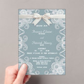 Lint en kant vorst acryl bruiloft uitnodiging acryl uitnodigingen (Insitu (Draagbaar))