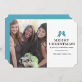 Lint en Kerstmis Feestdagenkaart (Voorkant / Achterkant)