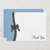 Lint en Polka Dots Bedankt Flat Kaart (Voorkant / Achterkant)