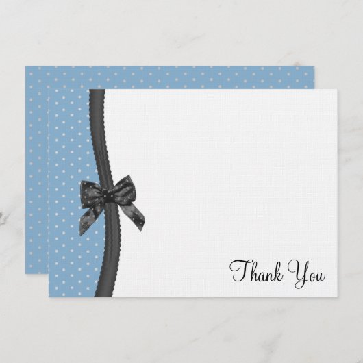 Lint en Polka Dots Bedankt Flat Kaart (Voorkant / Achterkant)