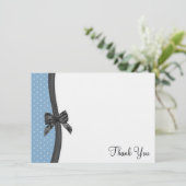 Lint en Polka Dots Bedankt Flat Kaart (Staand voorkant)