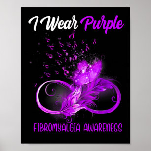 Lint Feather Fibromyalgia Awareness Poster
