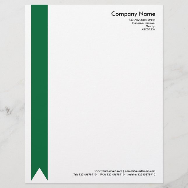 Lint - Forest Green Briefhoofd (Voorkant)
