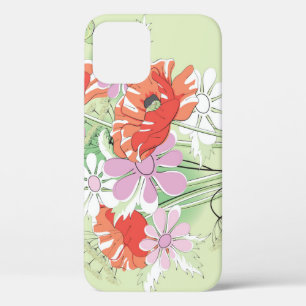 Lint gebonden papaver: Daisy boeket. iPhone 12 Hoesje