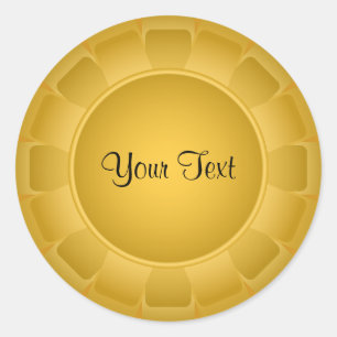 Lint gele lek om aan te passen ronde sticker