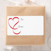 Lint hart cadeau Label labels (Insitu)