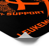 Lint Hart Leukemie Bewustzijn ter herinnering aan  Poster (Hoek)