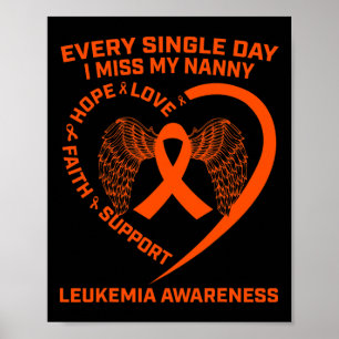 Lint Hart Leukemie Bewustzijn ter nagedachtenis aa Poster