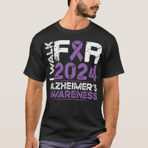 lint I Walk voor 2024 Alzheimer's Awarene T-shirt