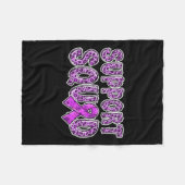 Lint Leopard Print Support Squad Overdosis Fleece Deken (Voorkant (Horizontaal))