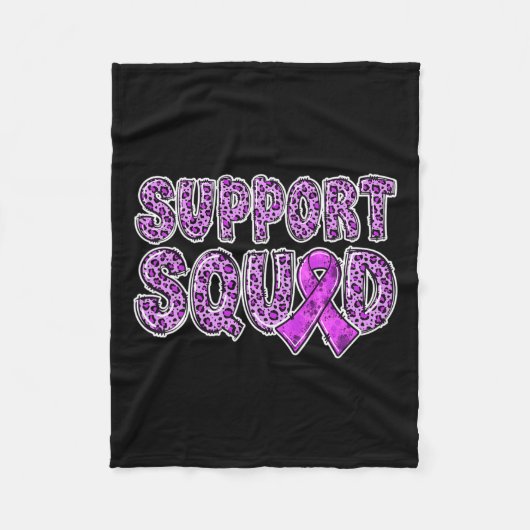 Lint Leopard Print Support Squad Overdosis Fleece Deken (Voorkant)