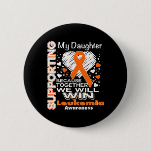 Lint Leukemie Bewustzijn Ondersteunt Mijn Dochter Ronde Button 5,7 Cm
