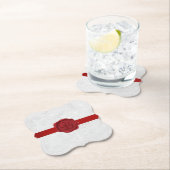 Lint lint B Rood waszegel lint Kartonnen Onderzetters (Insitu)