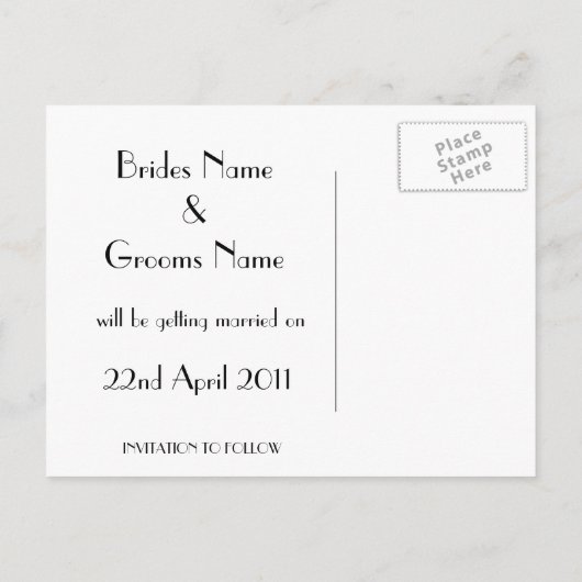 Lint Opslaan van de datum briefkaart (Achterkant)