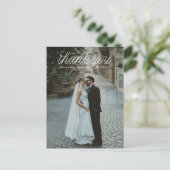 Lint Script Top Minimalistische Trouwfoto Briefkaart (Staand voorkant)