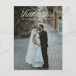 Lint Script Top Minimalistische Trouwfoto Briefkaart