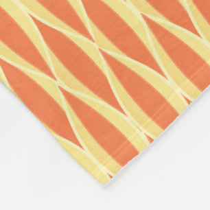 Lint uit de middeleeuwen - oranje en geel fleece deken
