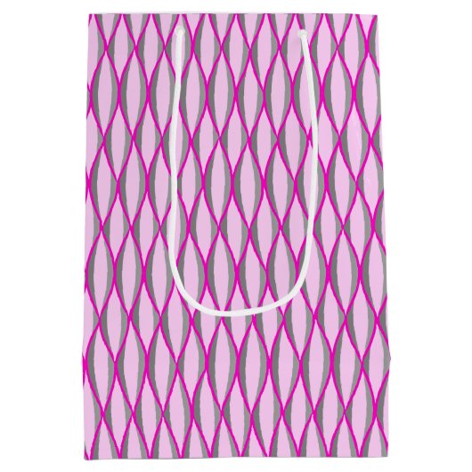 Lint uit de middeleeuwen - roze en grijs / grijs medium cadeauzakje (Achterkant)