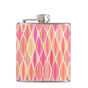 Lint uit de middeleeuwen - roze, koraal en goud heupfles