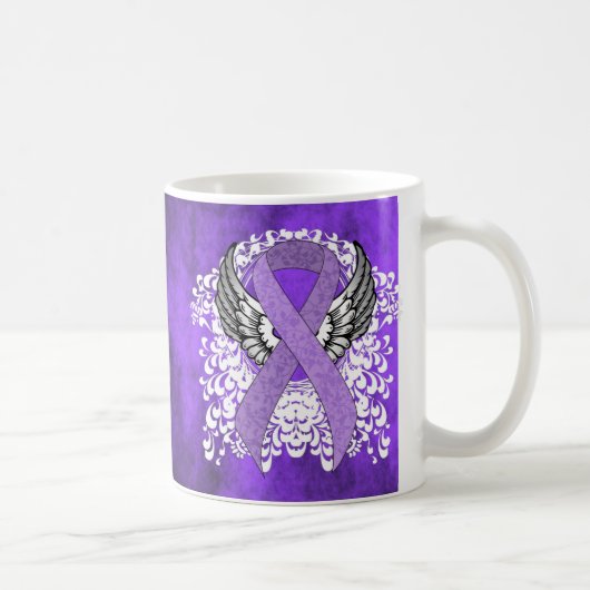 Lint van de Bewustheid van de lavender met Wings Koffiemok (Rechts)