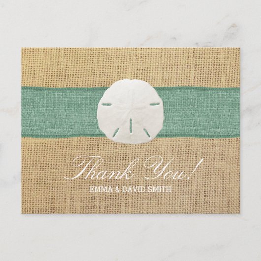 Lint van de Jute van de rustieke Dollar van het Briefkaart (Voorkant)