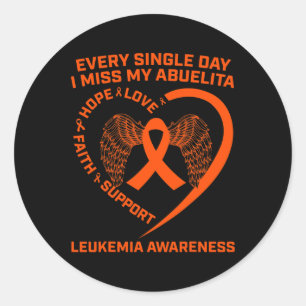 Lint Vleugels Leukemie Bewustzijn ter nagedachteni Ronde Sticker