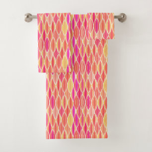 Lint voor de middellange termijn, roze, koraal en  bad handdoek