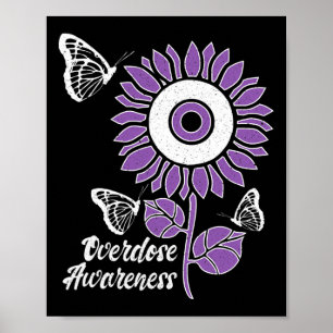 Lint Zonnebloemvlinder Overdosis Awareness Mont Poster
