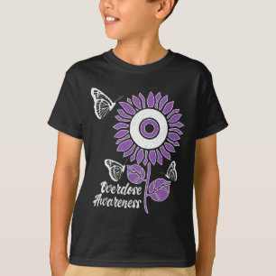 Lint Zonnebloemvlinder Overdosis Awareness Mont T-shirt