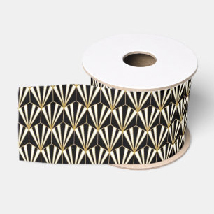 Lint - Zwart Wit Gouden Ventilator Patroon