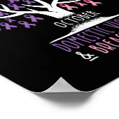 Lintboom-borstkanker en huiselijk geweld poster (Hoek)